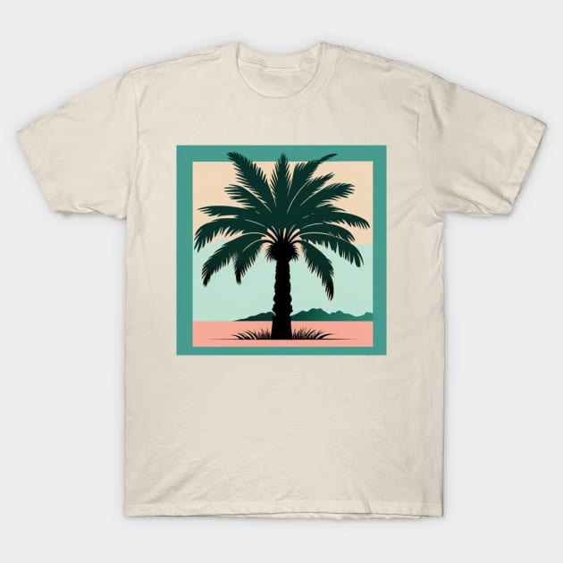 Palm Tree Print T-Shirt by jeanmbart